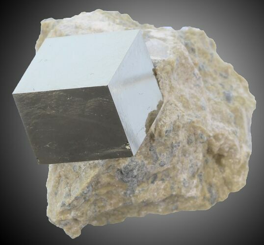 Pyrite Cube on Matrix - Navajun, Spain #30964